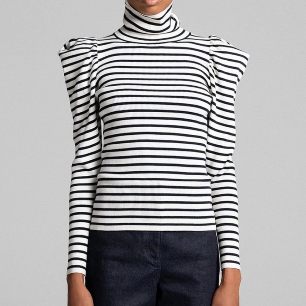 A.L.C. Striped Baker Turtleneck Sweater XS
